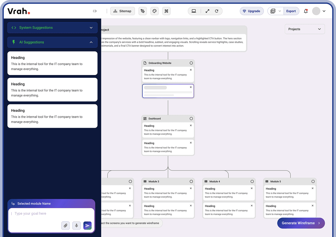Vrah Features Dashboard